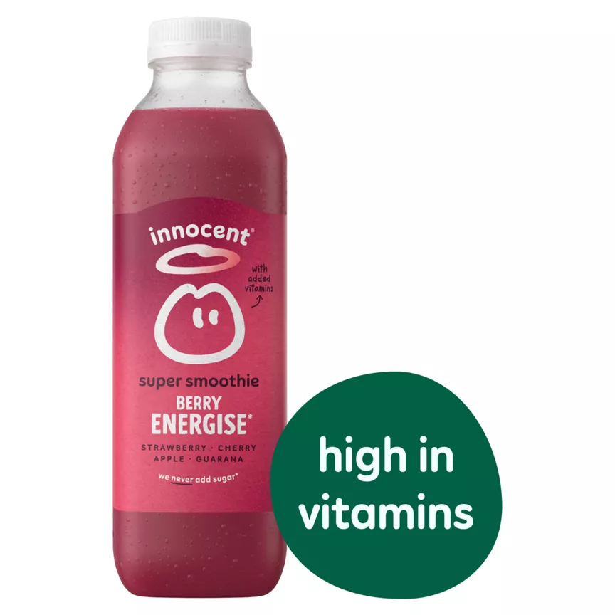 Innocent Strawberry, Cherry, Apple, Guarana Super Smoothie 750ml - Image 1