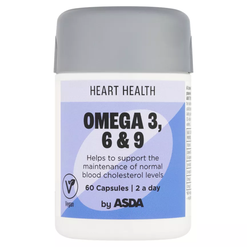 ASDA Omega 3, 6 & 9 Heart Health 60 Capsules