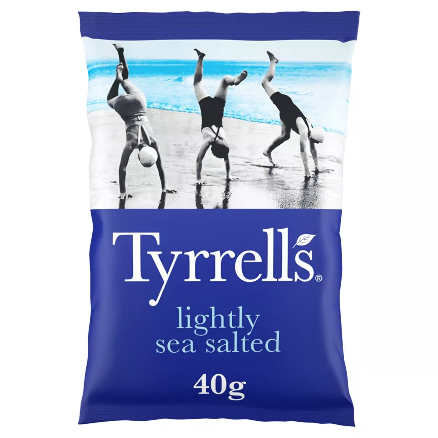Tyrrells Lightly Sea Salted Crisps 40g
