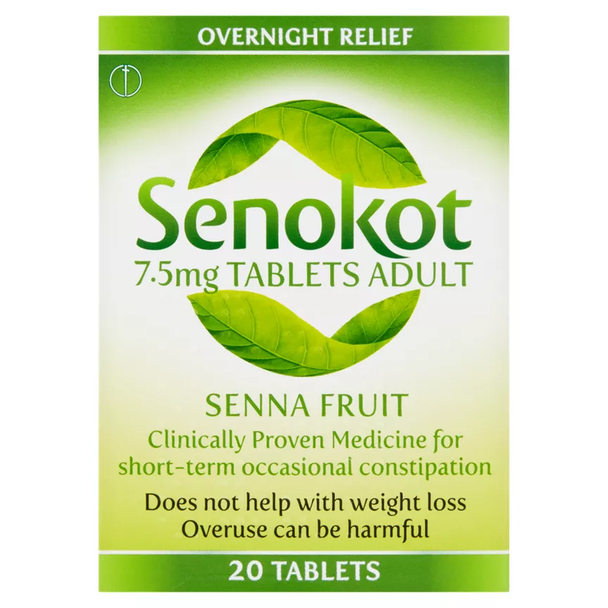 Senokot 7.5mg Tablets Adult Senna Fruit 20 Tablets