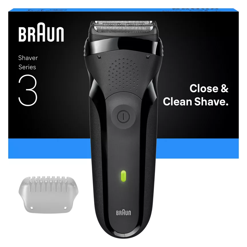 Braun Series 3 300 Electric Shaver, Razor for Men, Black
