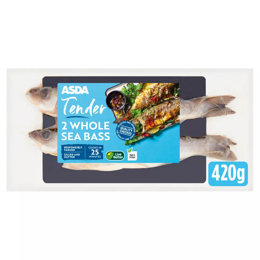 ASDA Tender 2 Whole Sea Bass