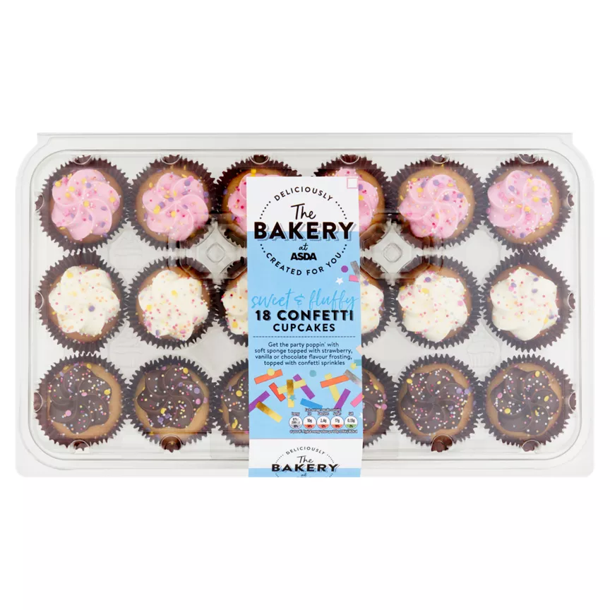 The BAKERY at ASDA 18 Confetti Cupcakes