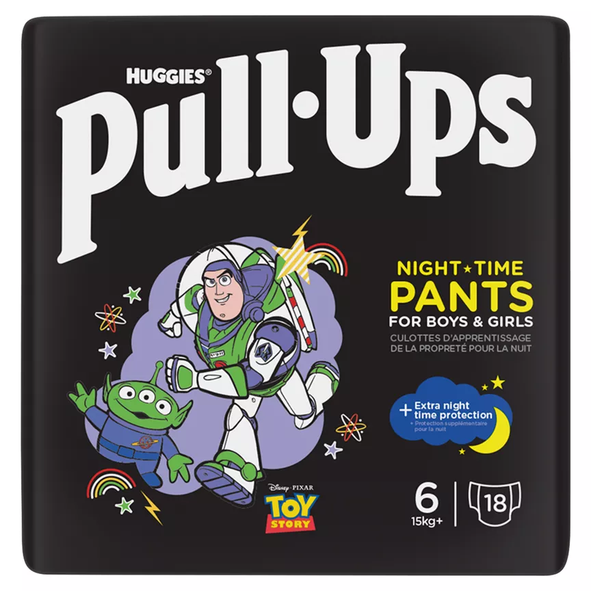 Huggies Pull-Ups 18 Night Time Pants for Boys & Girls 6 15kg+
