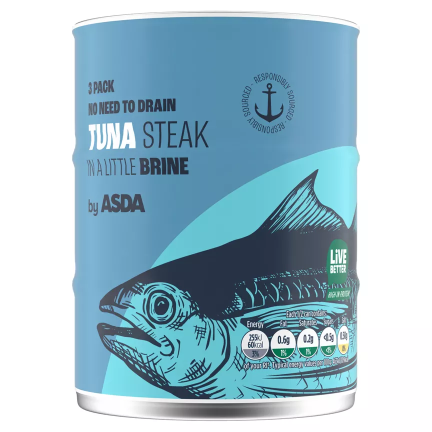 ASDA Tuna Steak in a Little Brine 3 x 110g (330g)