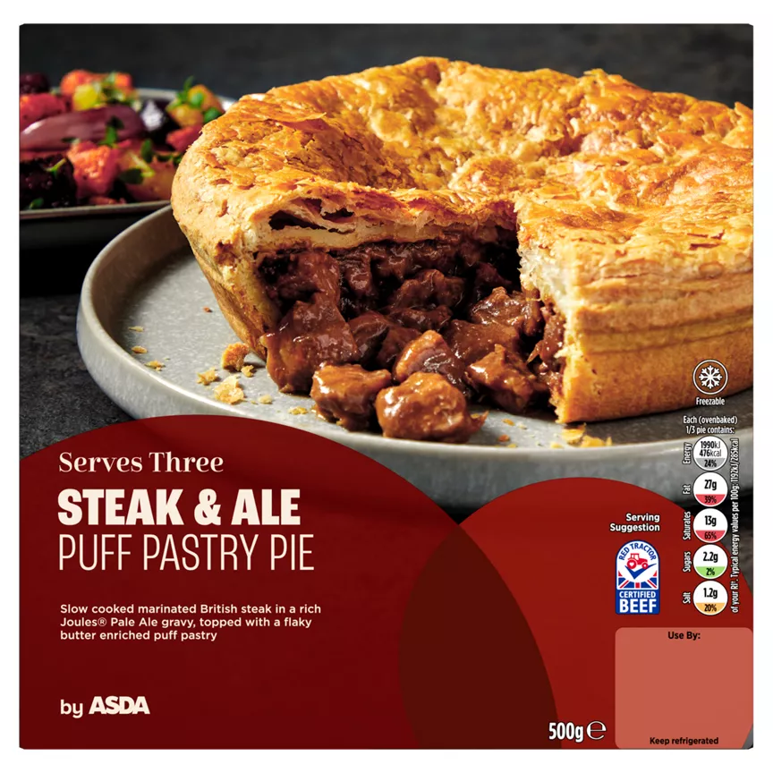 ASDA Steak & Ale Puff Pastry Pie 500g