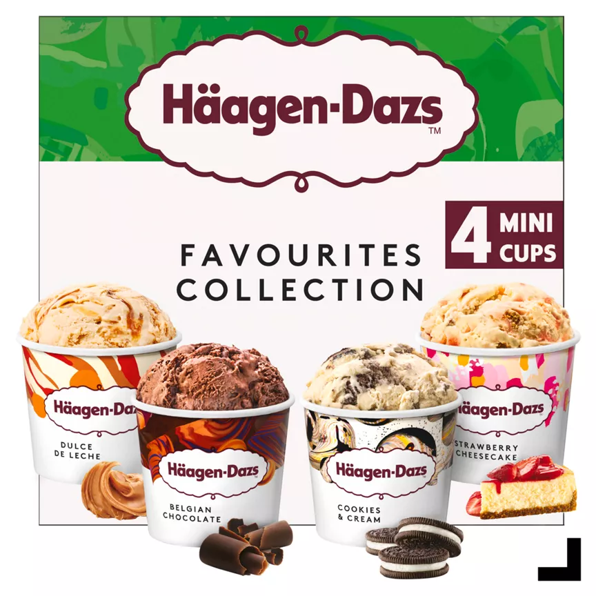 Häagen-Dazs Favourites Collection Ice Cream Minicups 4 x 95ml