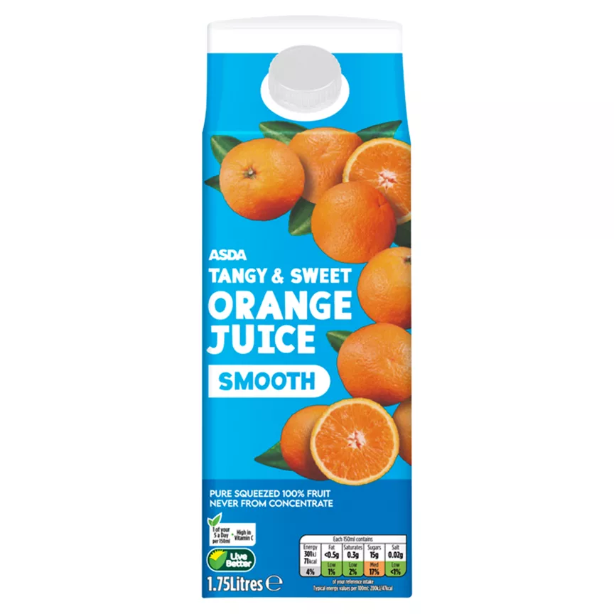ASDA Tangy & Sweet Orange Juice Smooth