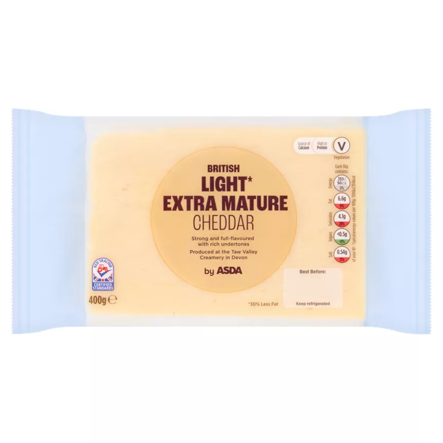 ASDA British Light Extra Mature Cheddar 400g