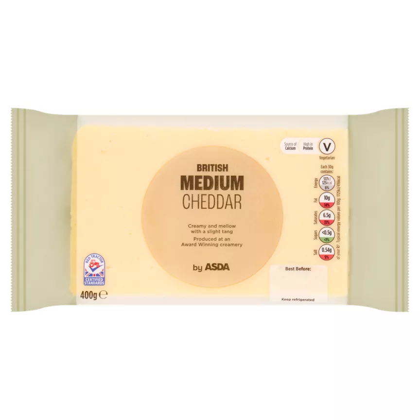 ASDA British Medium Cheddar 400g