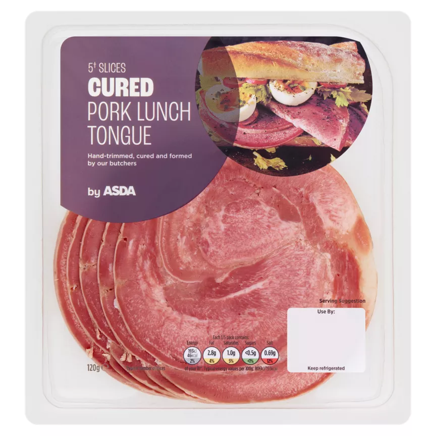 ASDA 5 Slices Cured Pork Lunch Tongue
