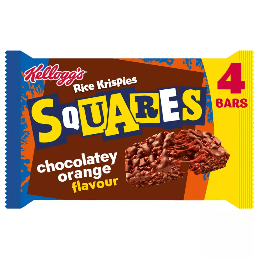 Kellogg's Rice Krispies Limited Edition Squares Chocolatey Orange Flavour Bars