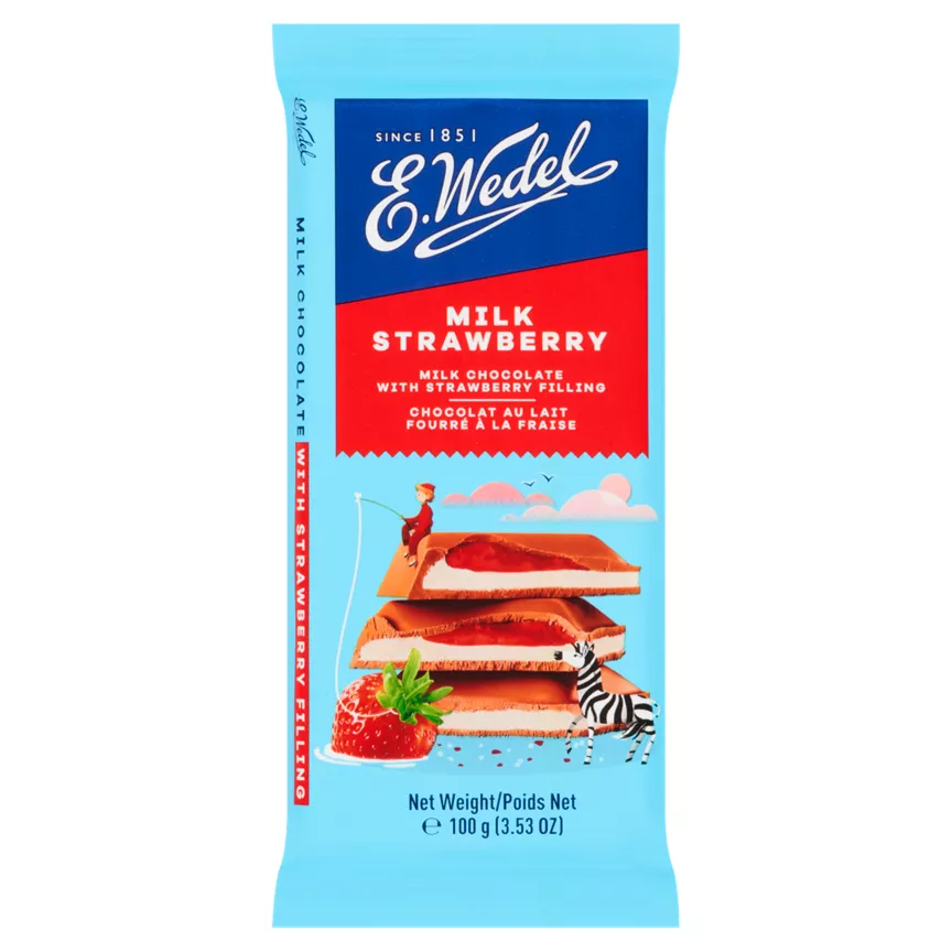 E. Wedel Milk Chocolate with Strawberry Filling