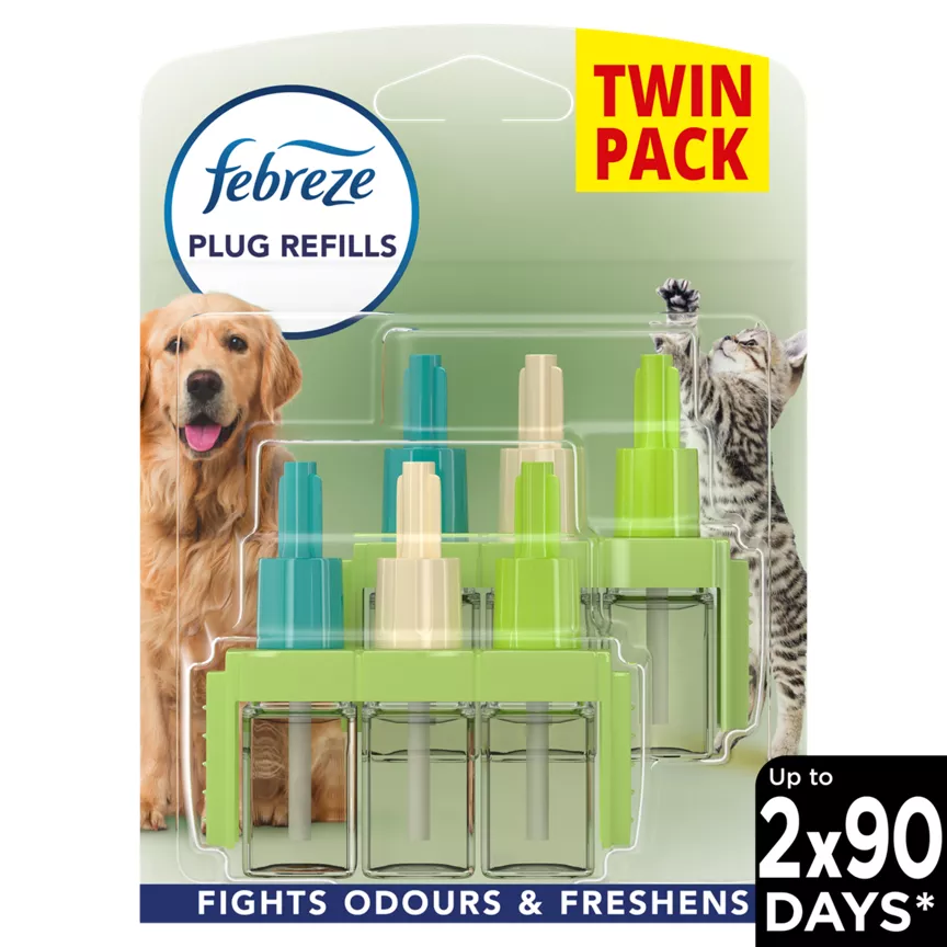 Febreze 3Volution Plug In Air Freshener Refill Twin Pack, Pet Odour Eliminator