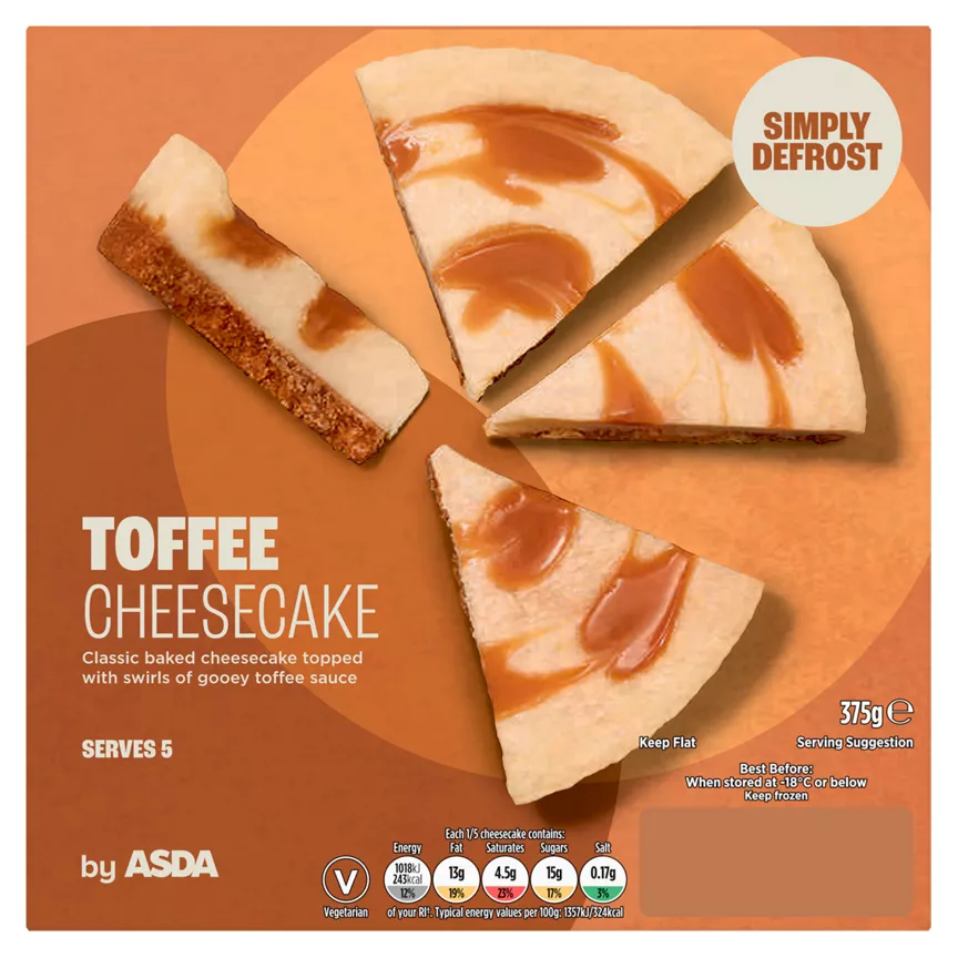 ASDA Toffee Cheesecake Serves 5 375g