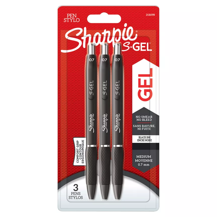 Sharpie S Black Gel Pens - 3 Pack
