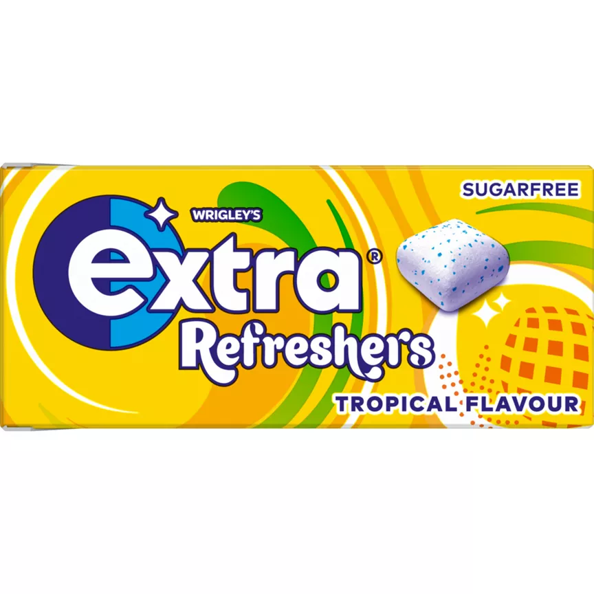 Wrigley's Extra Refreshers Tropical Sugar Free Chewing Gum Handy Box