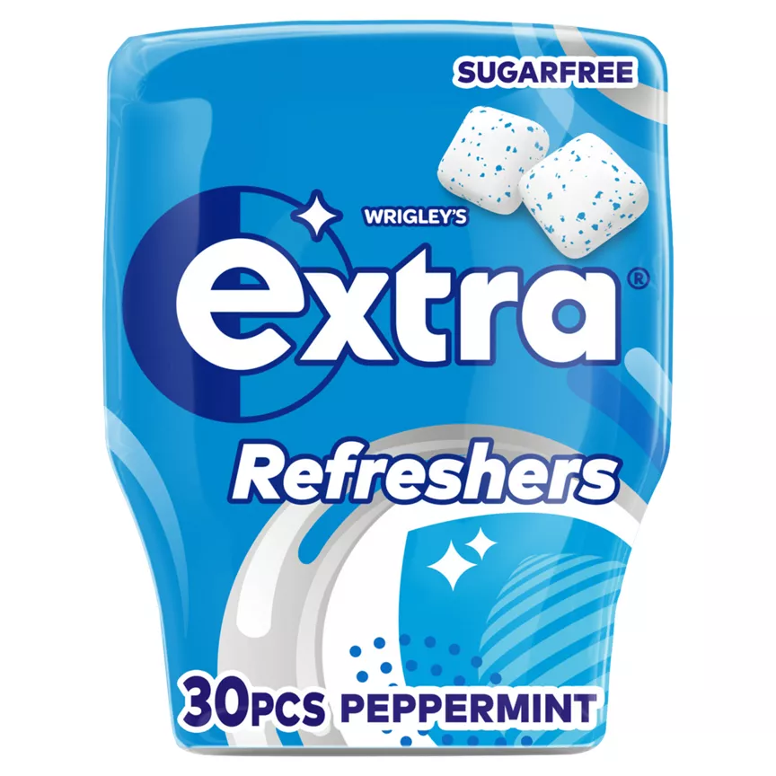 Wrigley's Extra Refreshers Peppermint Sugar Free Chewing Gum Bottle