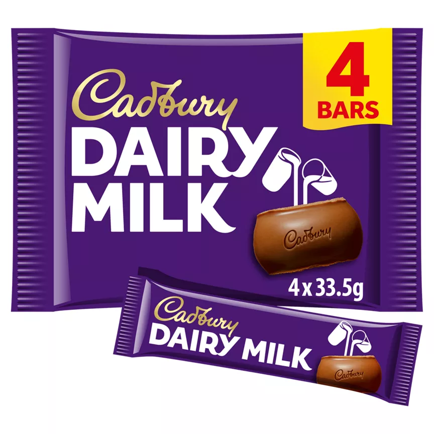 Cadbury Dairy Milk Chocolate Bars 4 Pack - Image 1