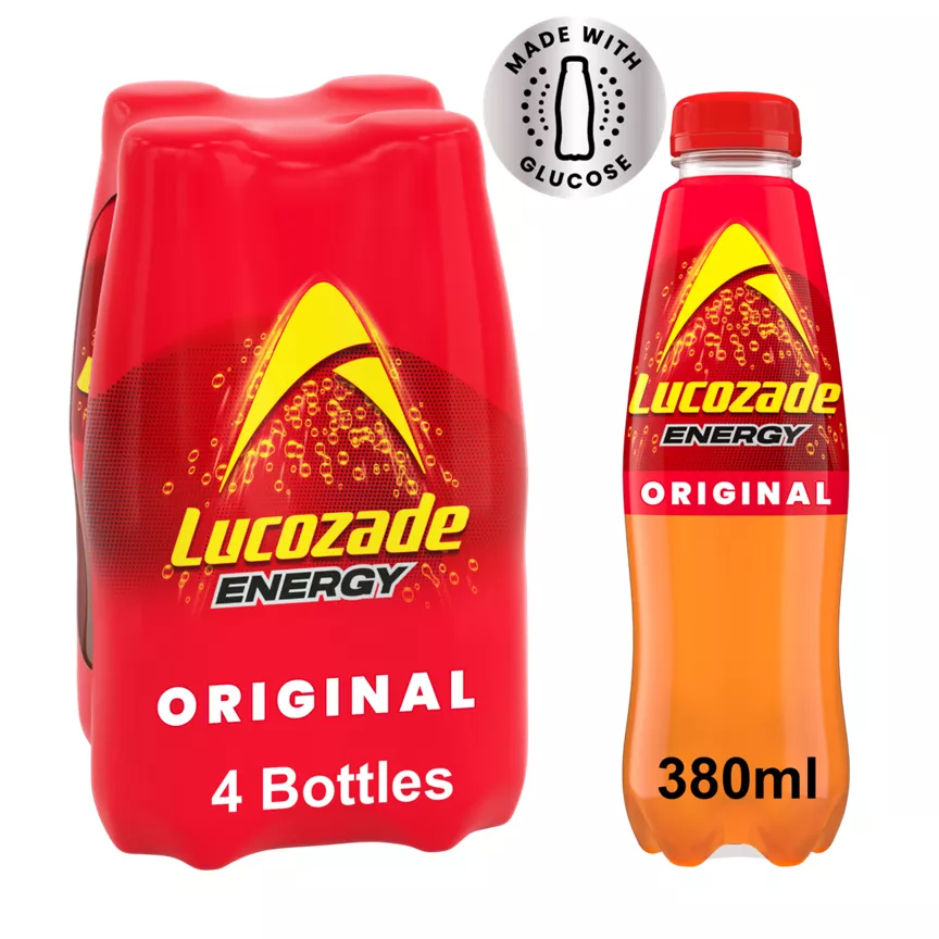 Lucozade Energy Drink Original 4x380ml - Image 1