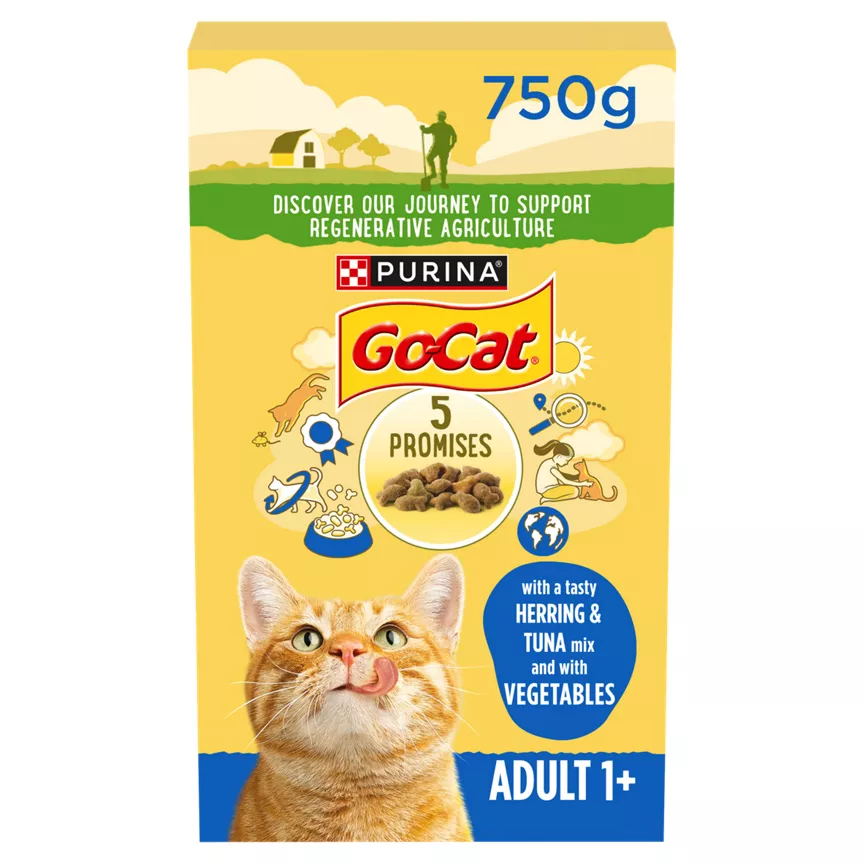 Go Cat Go-Cat with a Tasty Herring & Tuna Mix and with Vegetables 1+ Years Adult 750g
