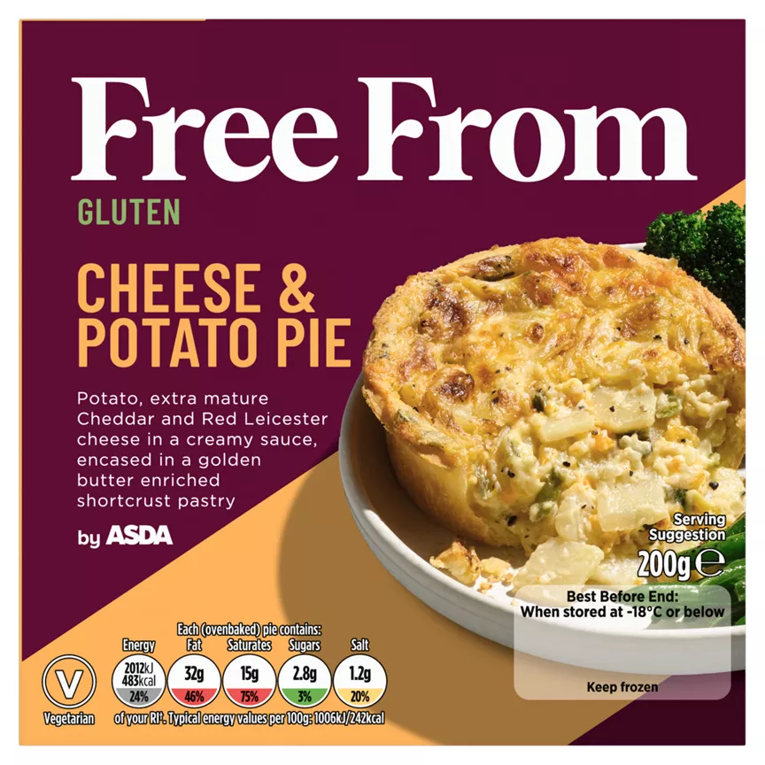 ASDA Free From Free From Cheese & Potato Pie
