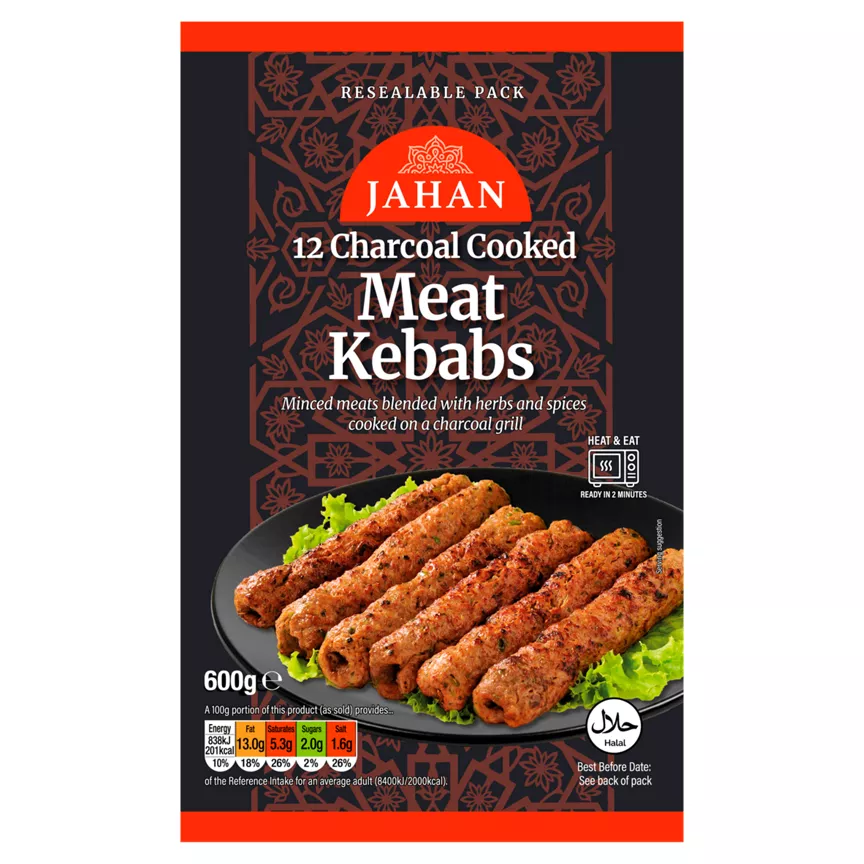 Jahan 12 Charcoal Cooked Meat Kebabs 600g