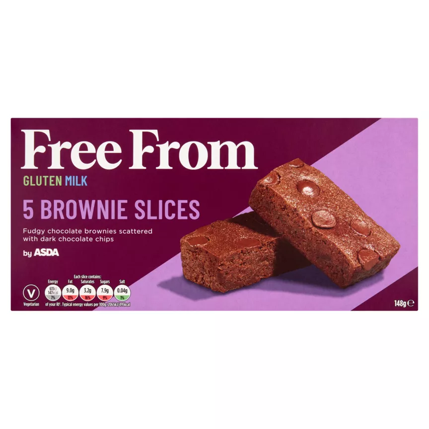 ASDA Free From 5 Brownie Slices