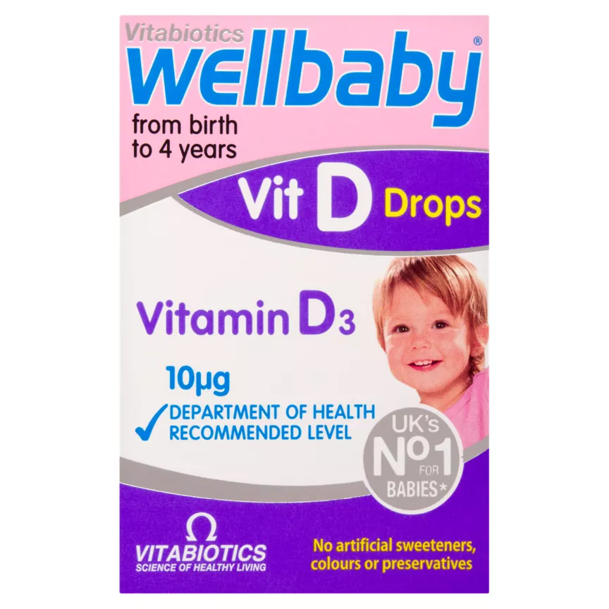Vitabiotics Wellbaby Vit D Drops Suitable from Birth to 4 Years 3