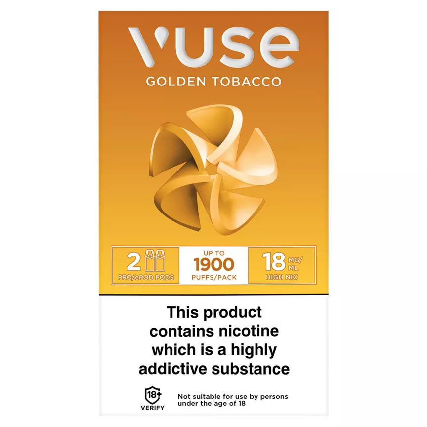 Vuse ePod Pods vPro Golden Tobacco 18mg/ml