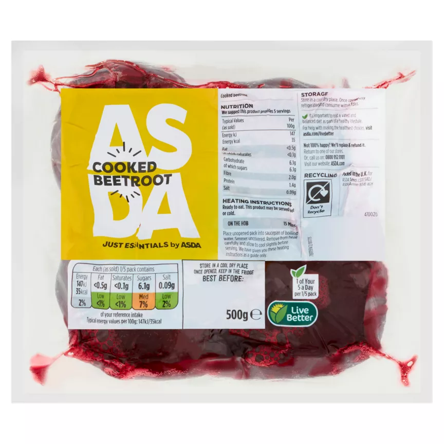 JUST ESSENTIALS by ASDA Cooked Beetroot