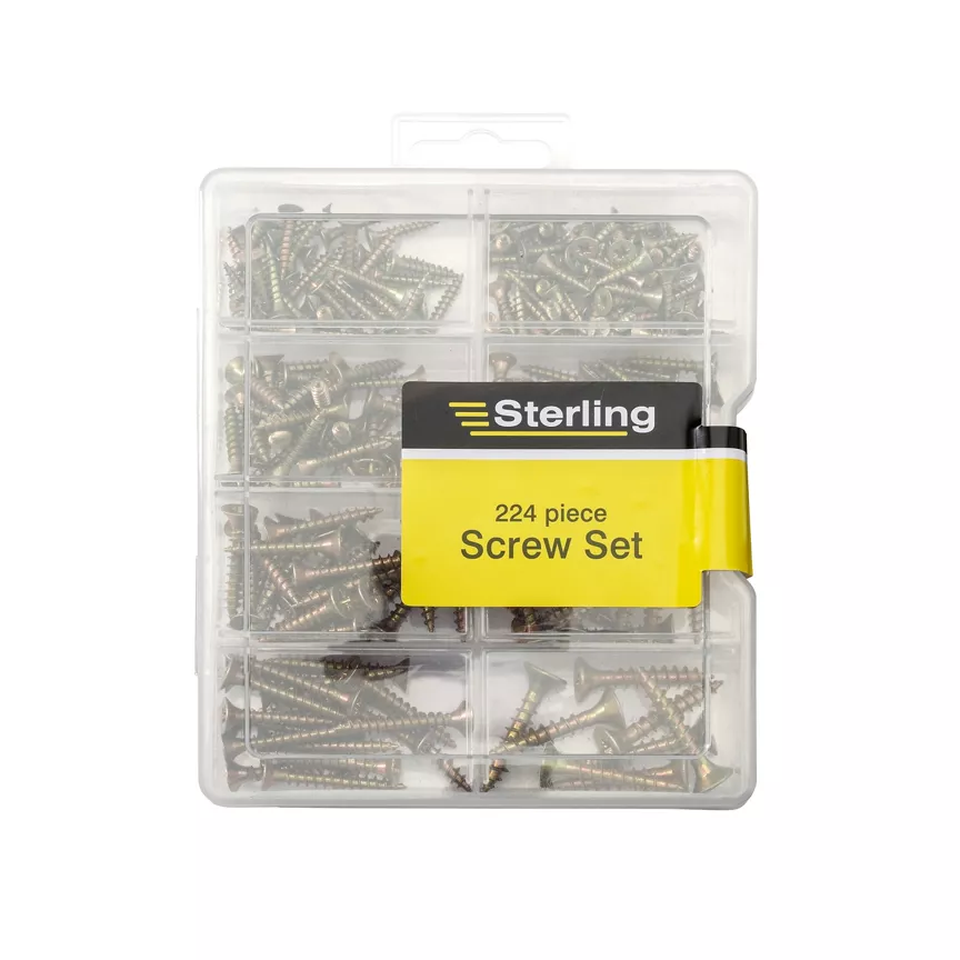 Sterling 224 piece wood screw kit