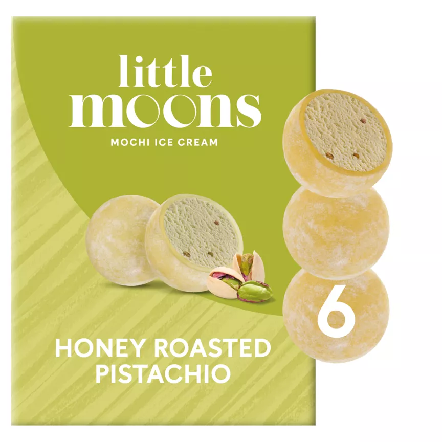 Little Moons Honey Roasted Pistachio Mochi Ice Cream 6 x 32g (192g)