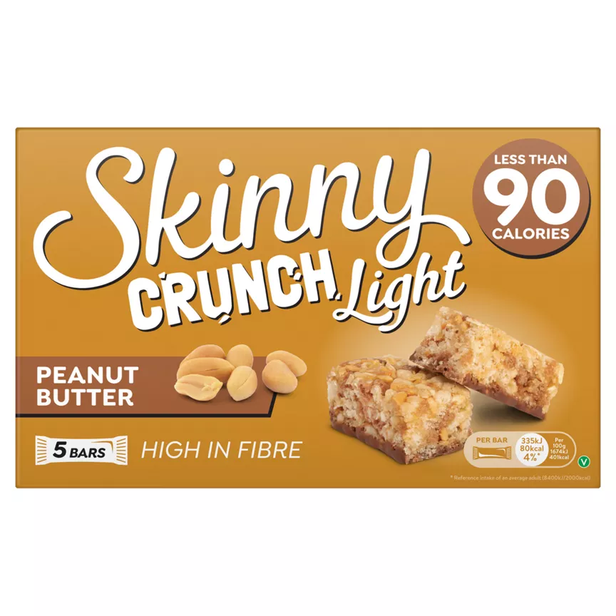 Skinny Crunch Peanut Butter Snack Bars 5x