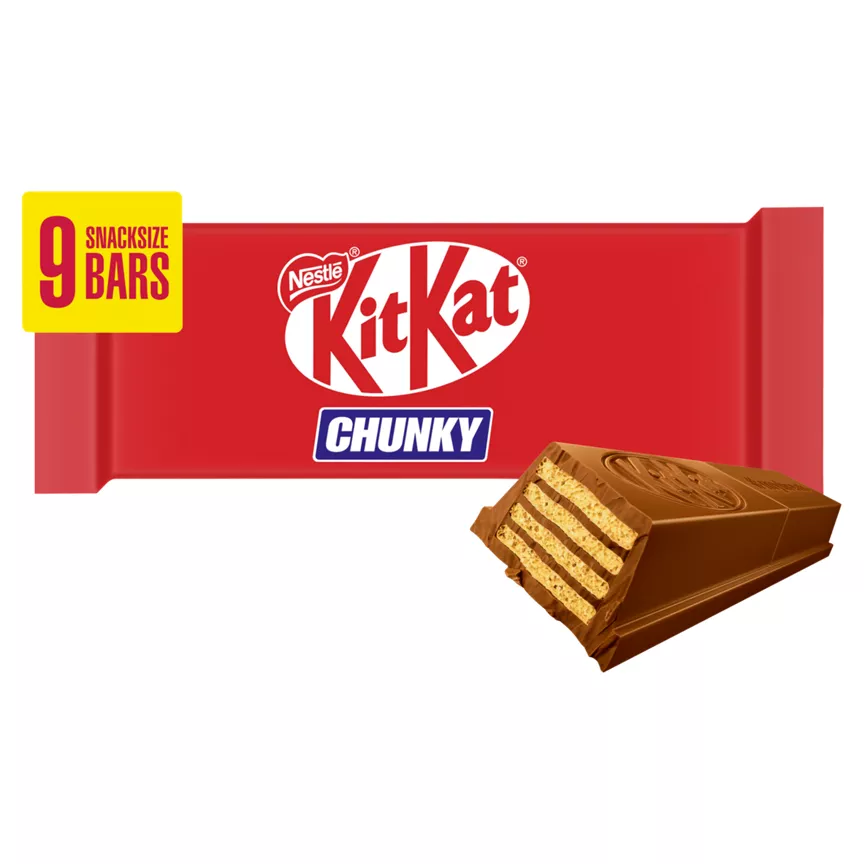 Kit Kat Chunky Milk Chocolate Bar Multipack 32g 9 Pack