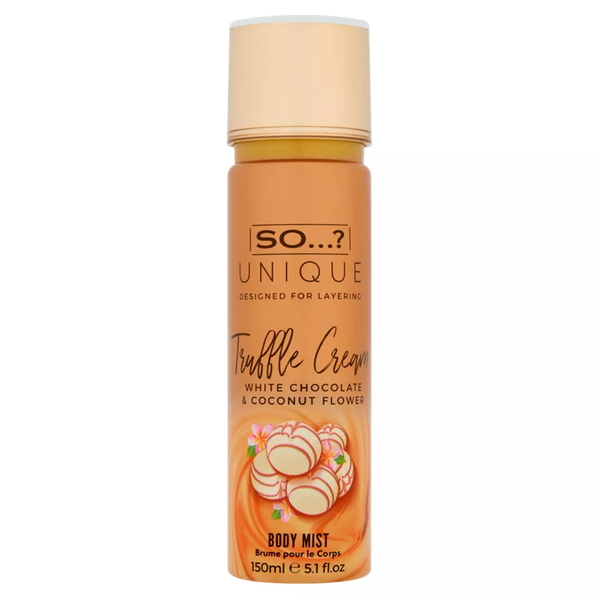 So...? Unique Truffle Cream White Chocolate & Coconut Flower Body Mist