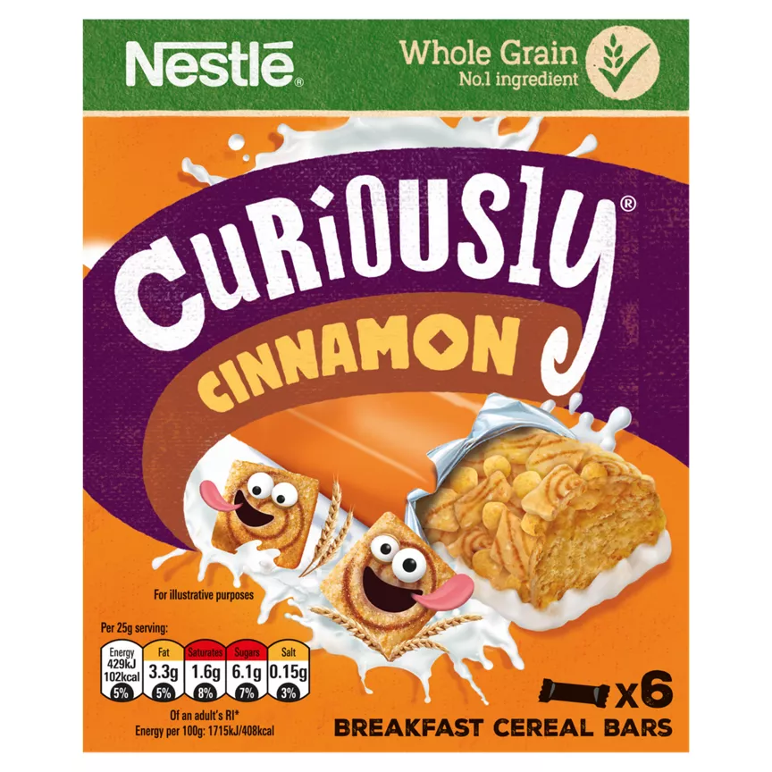 Nestle Curiously Cinnamon Breakfast Cereal Bars - Image 1