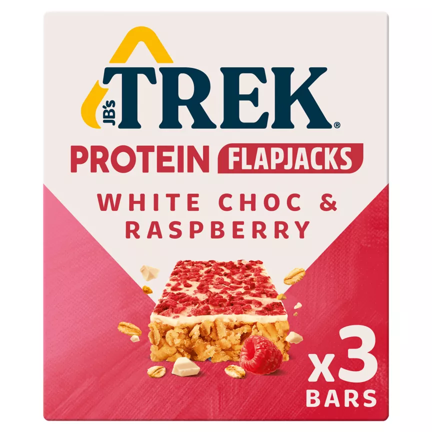 Trek White Choc & Raspberry Protein Flapjack