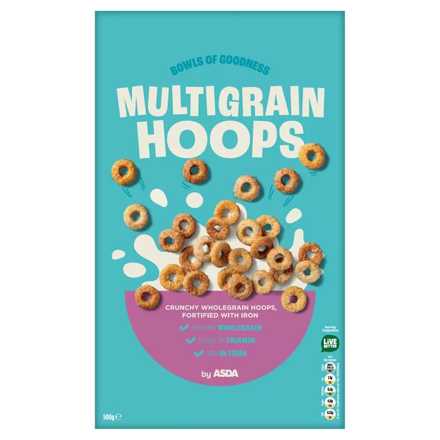 ASDA Multigrain Hoops 500g
