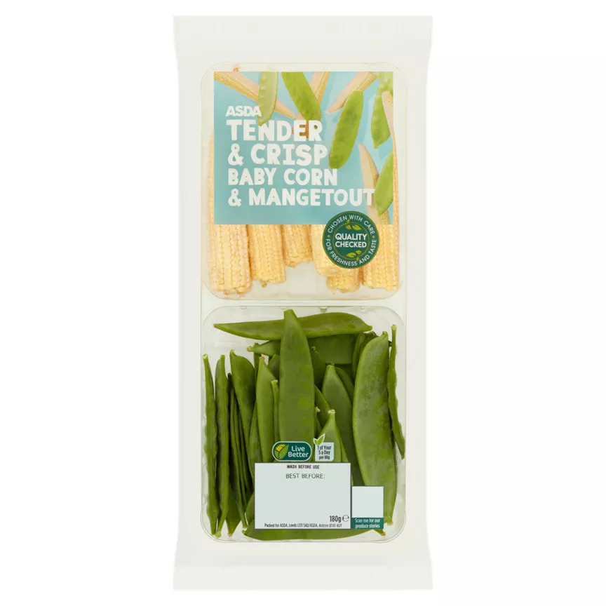 ASDA Tender & Crisp Baby Corn & Mangetout