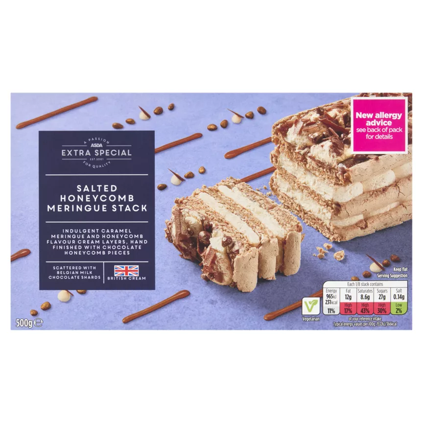 ASDA Extra Special Salted Honeycomb Meringue Stack 500g