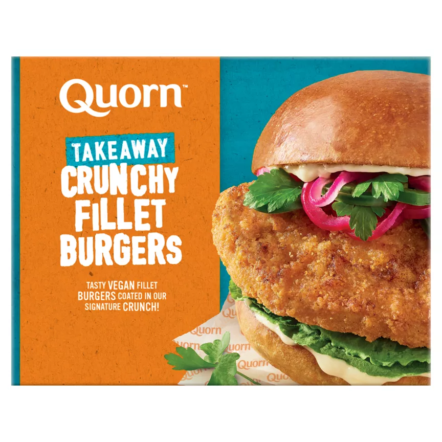 Quorn Vegan Takeaway 2 Crunchy Fillet Burgers