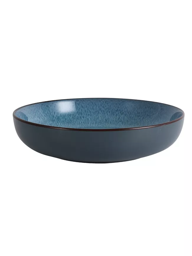 George Home Blue Reactive Glaze Serving Bowl