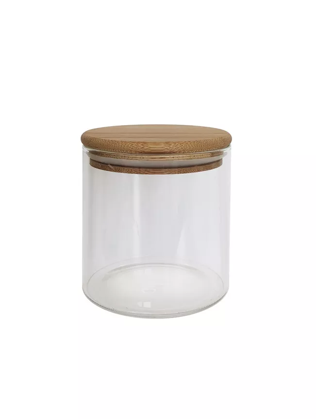 George Home Glass Canister With Wooden Lid 750ml