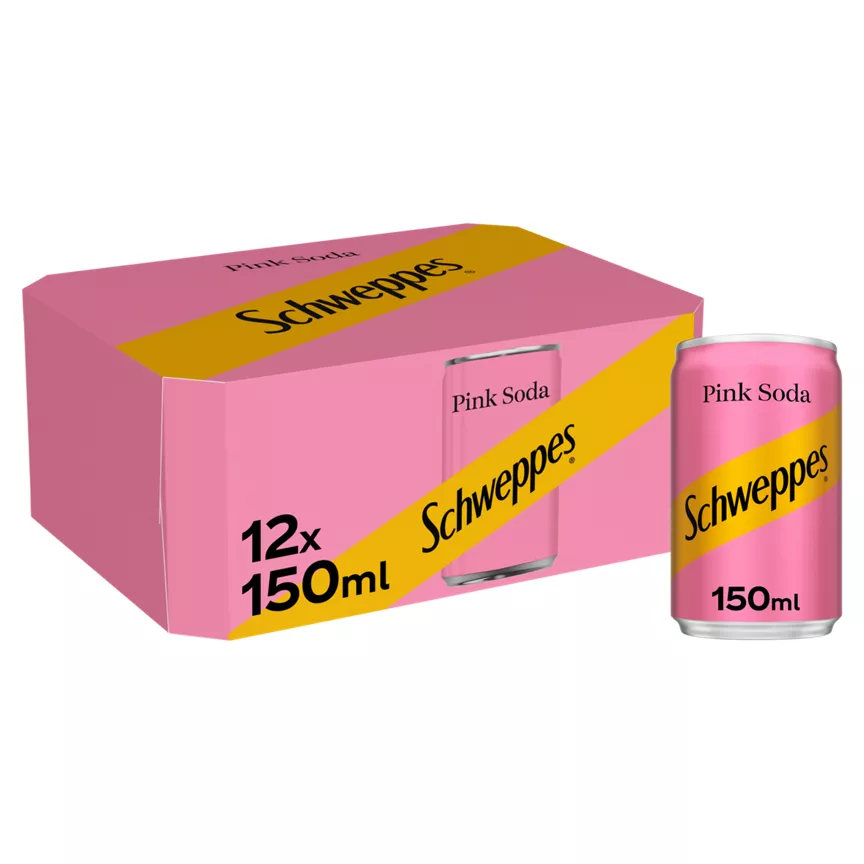 Schweppes Pink Soda Cans - Image 1