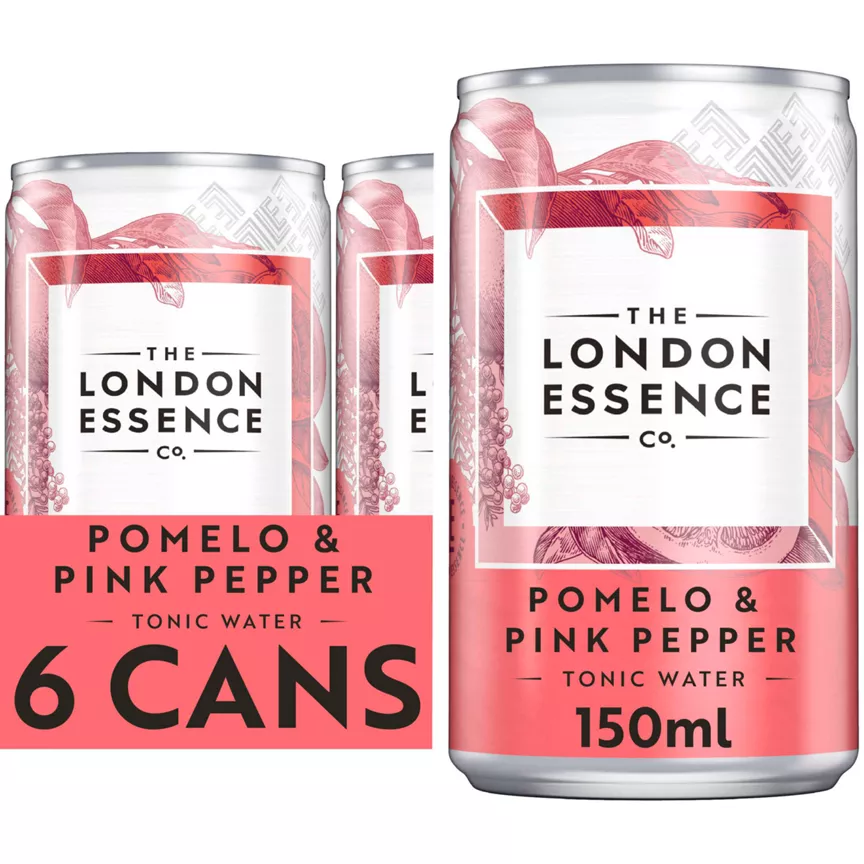 London Essence Co. Pomelo & Pink Pepper Tonic Water Cans 6 x 150ml