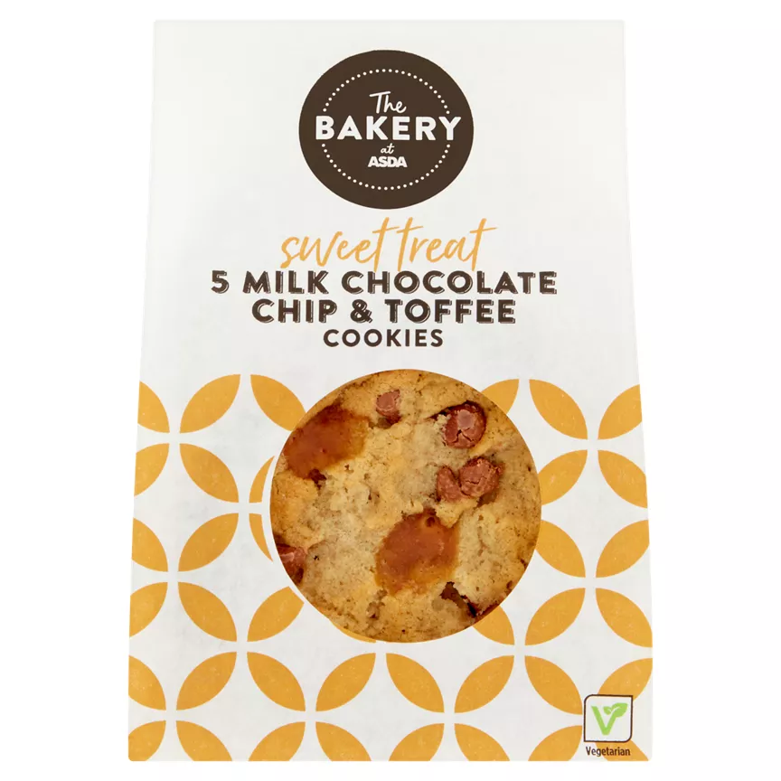 The BAKERY at ASDA Milk Chocolate & Toffee Cookies