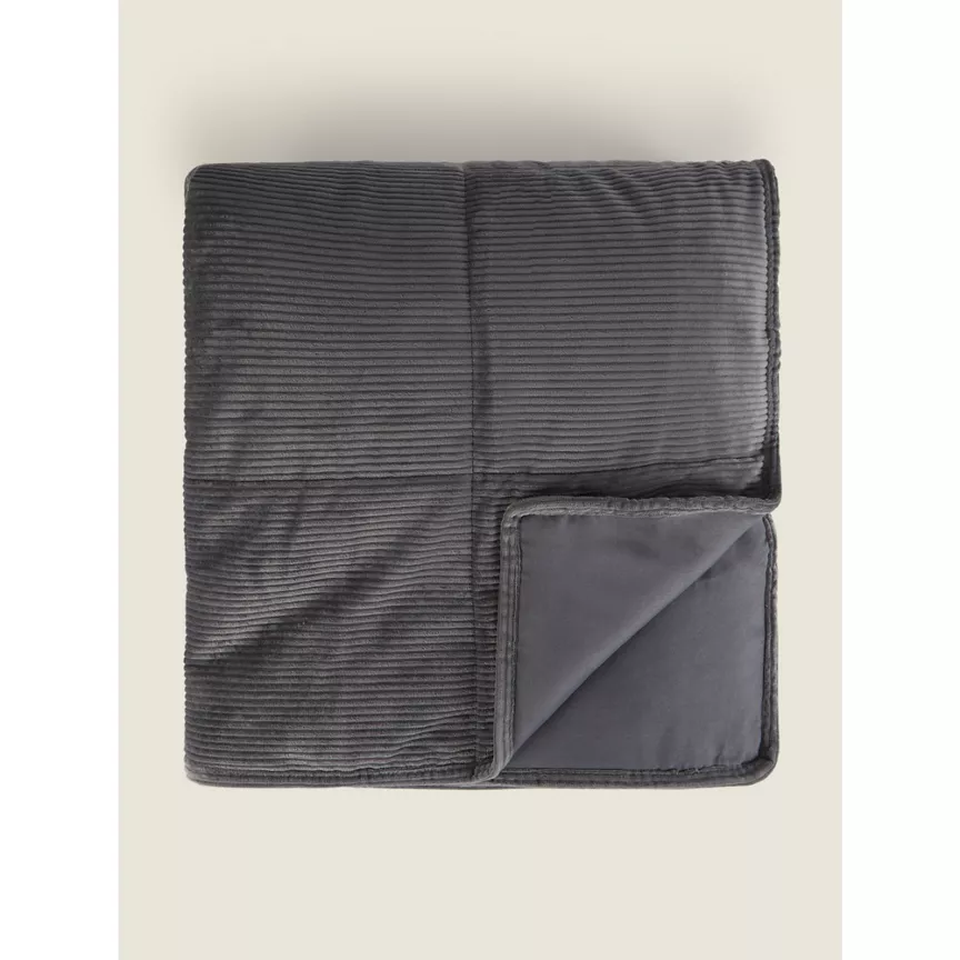 George Home Charcoal Corduroy Throw
