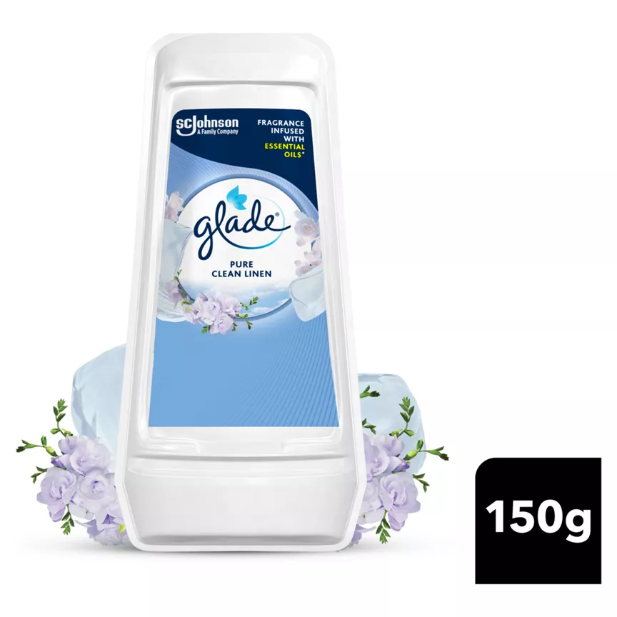 Glade Solid Gel Clean Linen Air Freshener 150g
