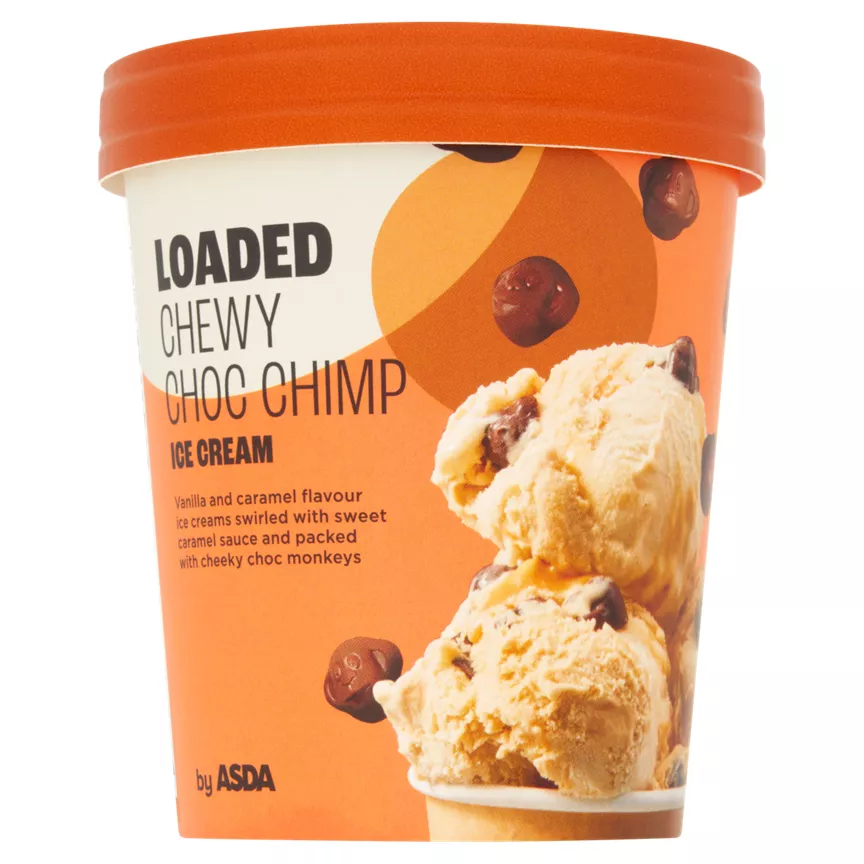 ASDA Loaded Chewy Choc Chimp Ice Cream 480ml